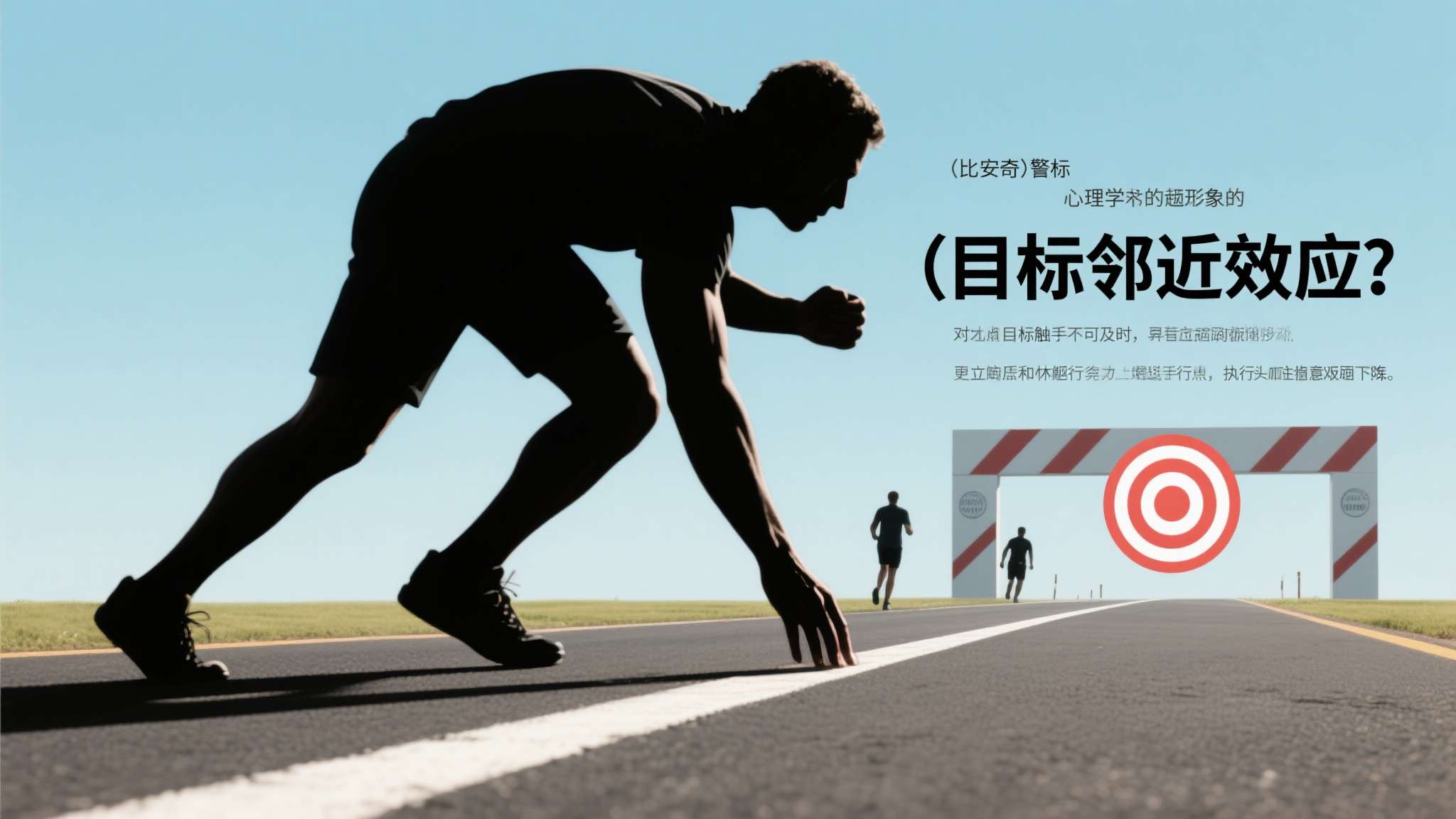 一个在终点线前冲刺的运动运 心理学上将这种现象称为"目标邻近效应"。研究表明,当人们认为目标触手可及时,反而